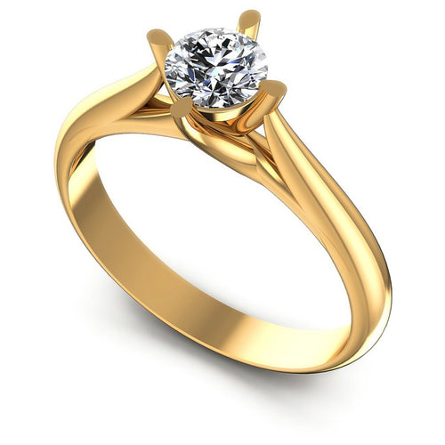 Round Diamonds 0.35CT Solitaire Ring in 14KT White Gold