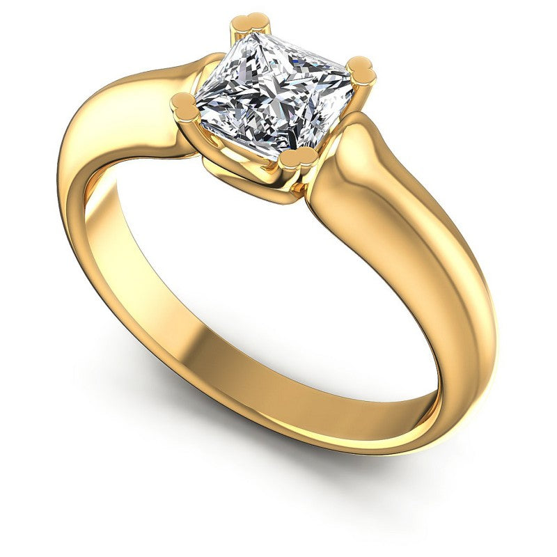 Princess Diamonds 0.35CT Solitaire Ring in 14KT White Gold