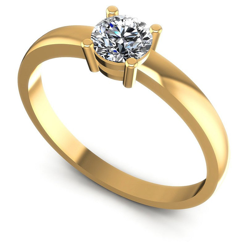 Round Diamonds 0.35CT Solitaire Ring in 14KT White Gold