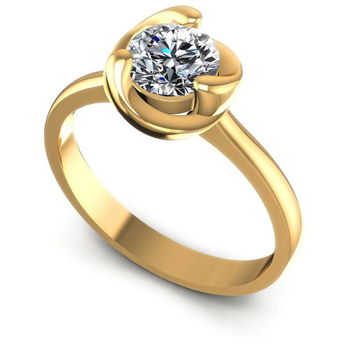 Round Diamonds 0.35CT Solitaire Ring in 14KT White Gold