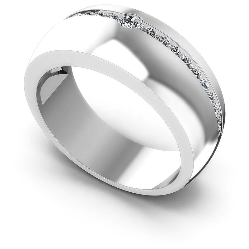 Round Diamonds 0.50CT Diamonds Wedding Band in 14KT White Gold