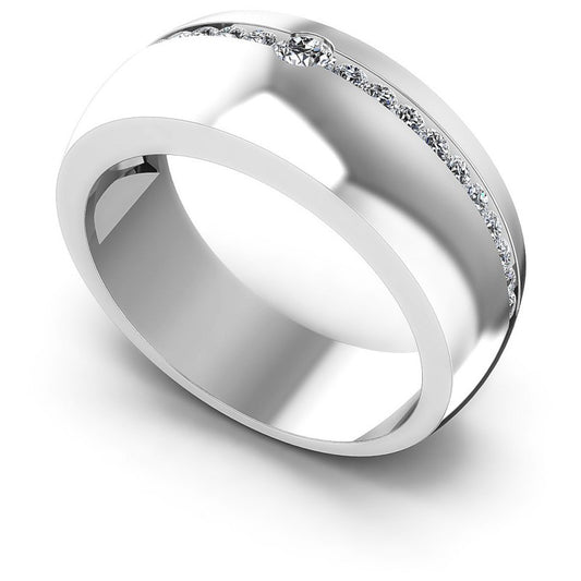Round Diamonds 0.50CT Diamonds Wedding Band in 14KT White Gold