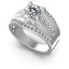 1.40CT Round And Princess And Marquise  Cut Diamonds Engagement Rings