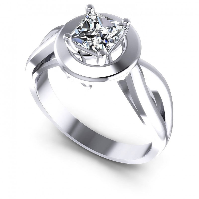 Princess Diamonds 0.35CT Solitaire Ring in 14KT White Gold