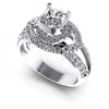 Princess and Round Diamonds 1.25CT Engagement Ring in 14KT White Gold