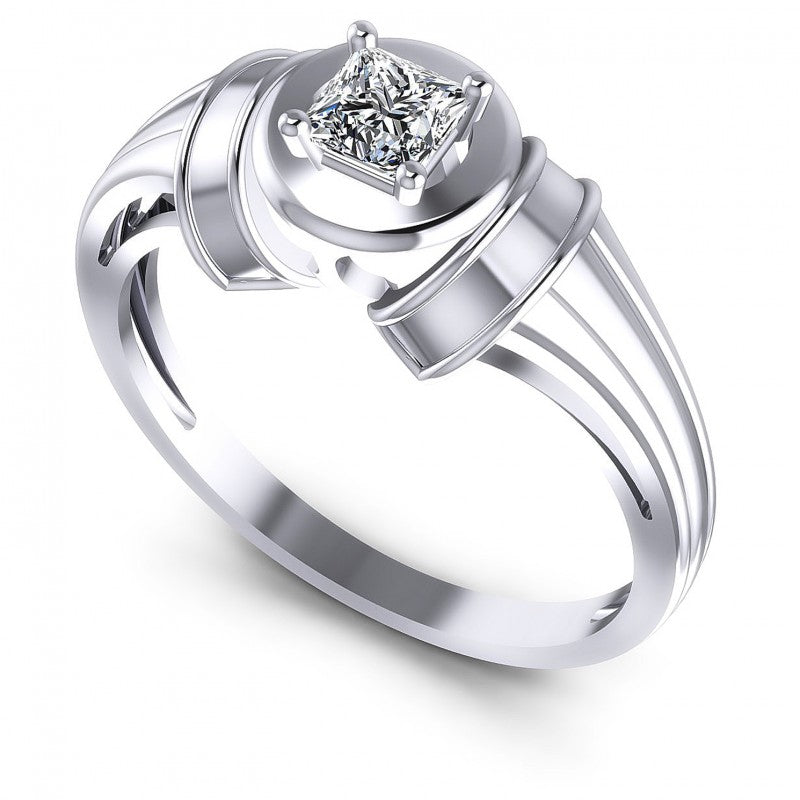 Princess Diamonds 0.35CT Solitaire Ring in 14KT White Gold