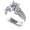 1.45CT Princess And Round  Cut Diamonds Engagement Rings