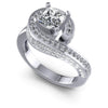 0.95CT Princess And Round  Cut Diamonds Engagement Rings