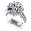 Princess and Round Diamonds 1.40CT Engagement Ring in 14KT White Gold