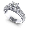 1.35CT Princess And Round  Cut Diamonds Engagement Rings