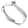 Round Diamonds 0.10CT Solitaire Ring in 14KT White Gold