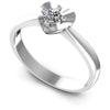 Round Diamonds 0.20CT Solitaire Ring in 14KT White Gold
