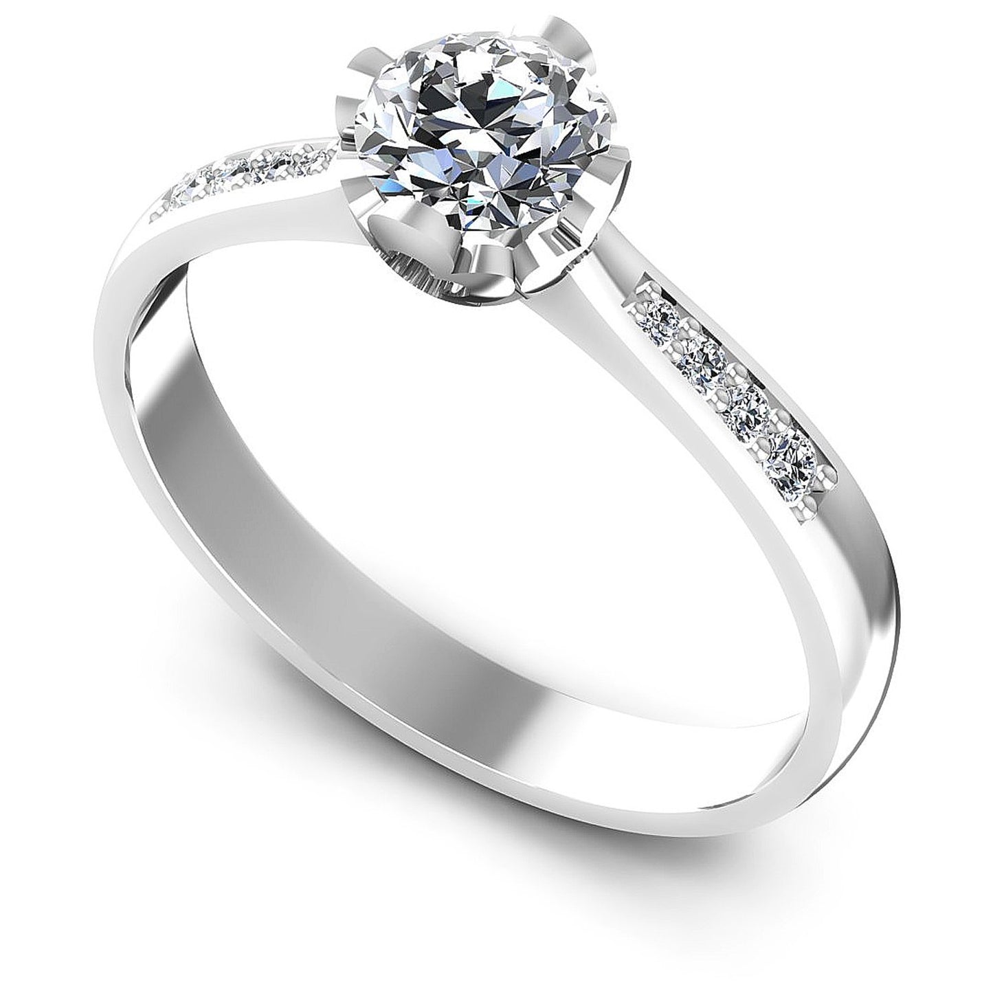 0.50CT Round  Cut Diamonds Engagement Rings