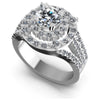 Round Cut Diamonds Halo Ring in 14KT White Gold