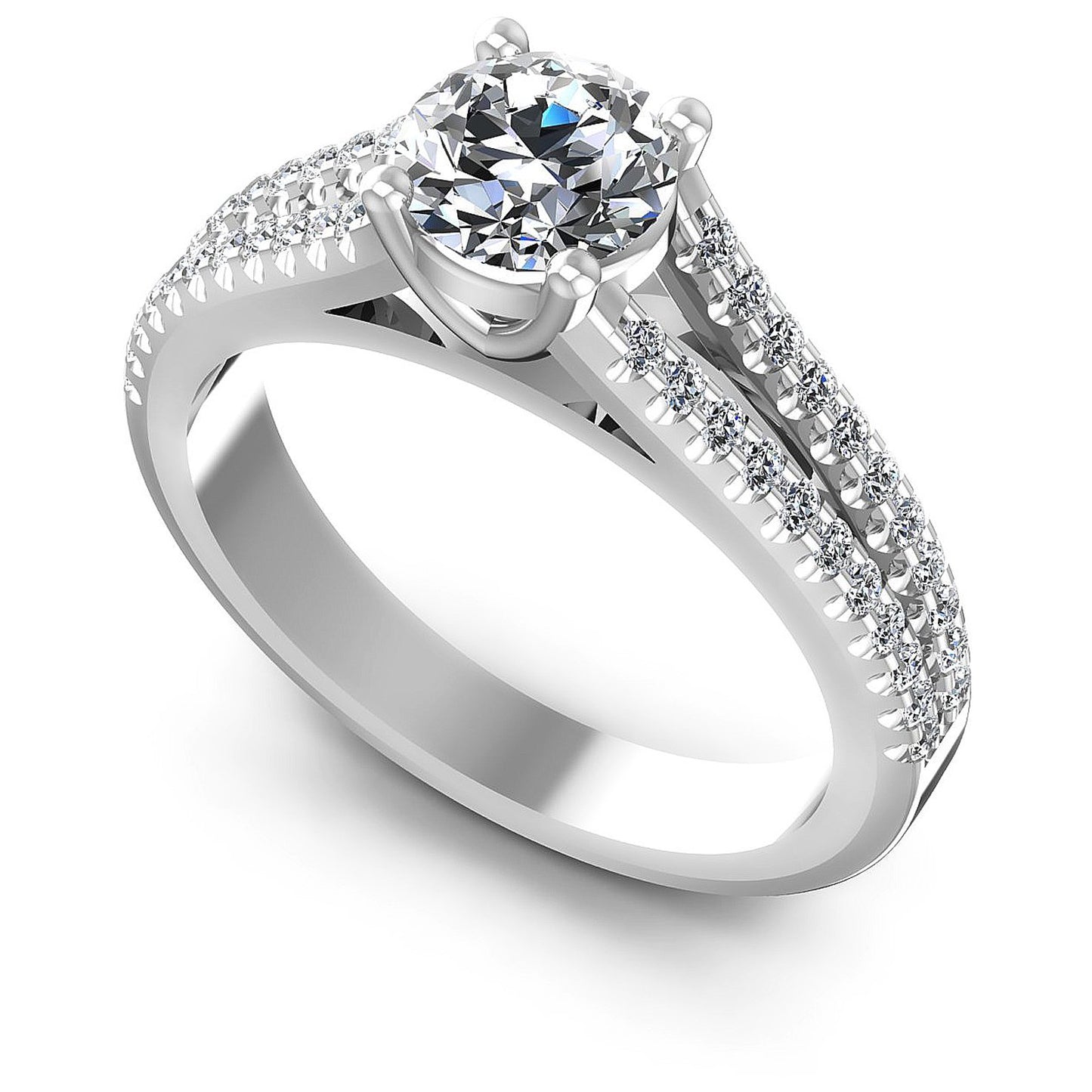 0.75CT Round  Cut Diamonds Engagement Rings