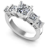Princess Cut Diamonds Antique Ring in 14KT White Gold