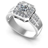 Round Cut Diamonds Halo Ring in 14KT White Gold