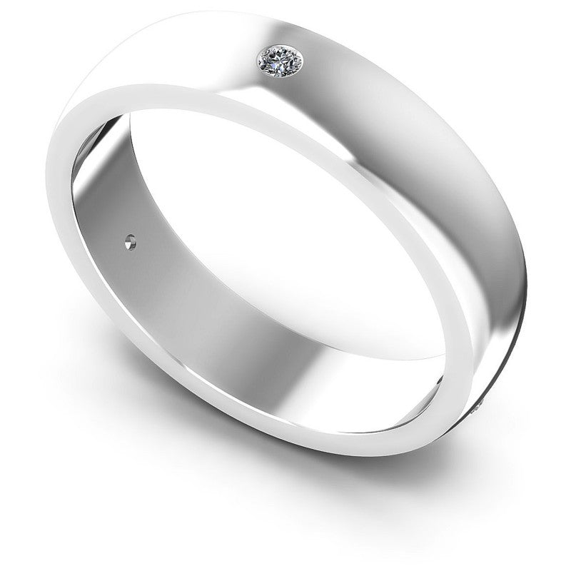 Round Cut Diamonds Wedding Band in 14KT White Gold