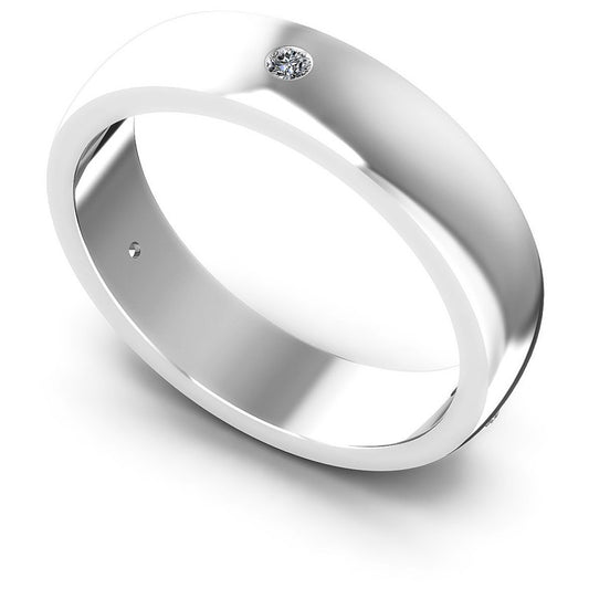 Round Cut Diamonds Wedding Band in 14KT White Gold