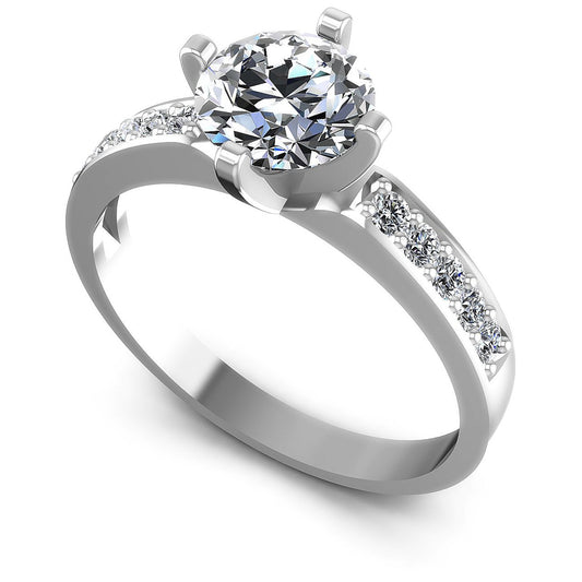 0.65CT Round  Cut Diamonds Engagement Rings