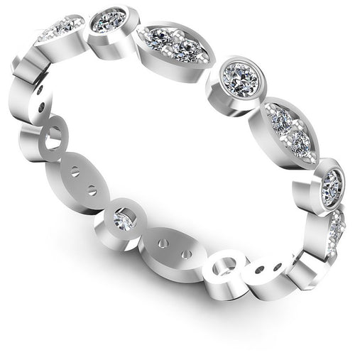 Round Cut Diamonds Eternity Ring in 14KT White Gold