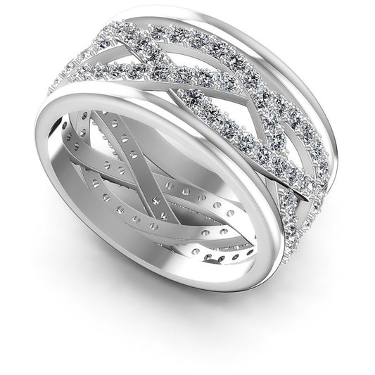 Round Cut Diamonds Eternity Ring in 14KT White Gold
