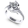 0.90CT Princess And Round  Cut Diamonds Engagement Rings