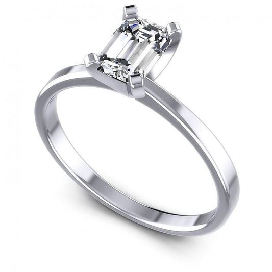 Emerald Diamonds 0.35CT Solitaire Ring in 14KT White Gold