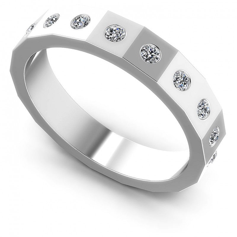 Round Cut Diamonds Eternity Ring in 14KT White Gold