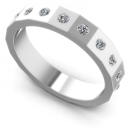 Round Cut Diamonds Eternity Ring in 14KT White Gold