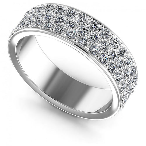 Round Cut Diamonds Eternity Ring in 14KT White Gold