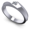 Round Cut Diamonds Mens Ring in 14KT White Gold