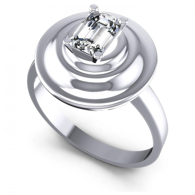 Emerald Diamonds 0.35CT Solitaire Ring in 14KT White Gold