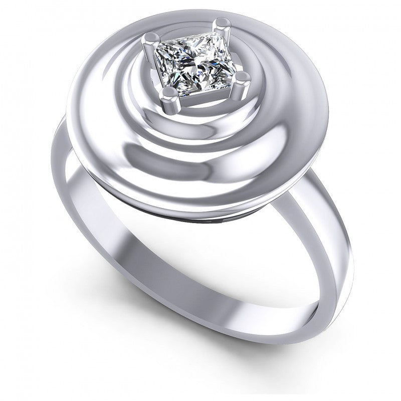 Princess Diamonds 0.35CT Solitaire Ring in 14KT White Gold