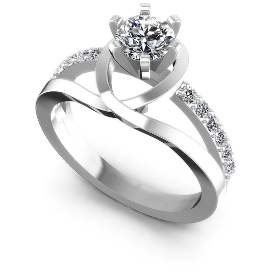 0.60CT Round  Cut Diamonds Engagement Rings