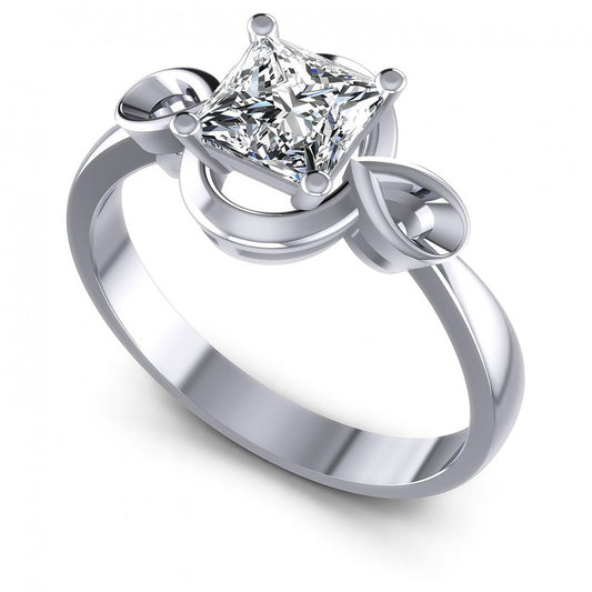 Princess Diamonds 0.35CT Solitaire Ring in 14KT White Gold