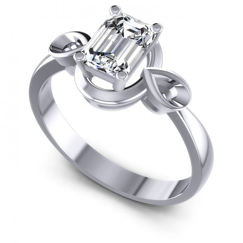 Emerald Diamonds 0.35CT Solitaire Ring in 14KT White Gold