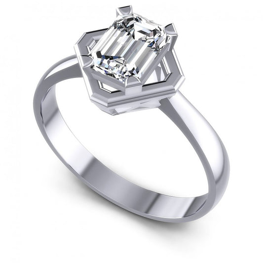 Emerald Diamonds 0.35CT Solitaire Ring in 14KT White Gold