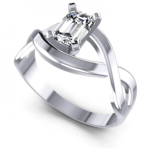 Emerald Diamonds 0.35CT Solitaire Ring in 14KT White Gold