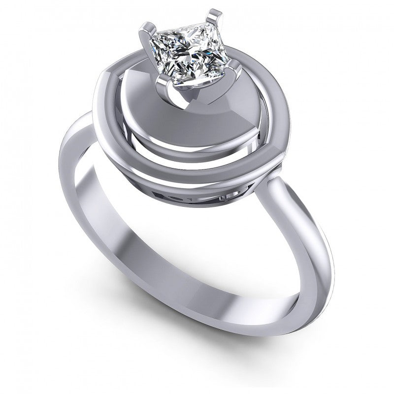 Princess Diamonds 0.35CT Solitaire Ring in 14KT White Gold
