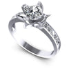 0.60CT Princess And Round  Cut Diamonds Engagement Rings