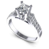 0.90CT Princess And Round  Cut Diamonds Engagement Rings