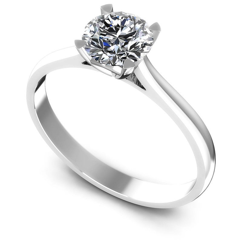Round Diamonds 0.35CT Solitaire Ring in 14KT White Gold