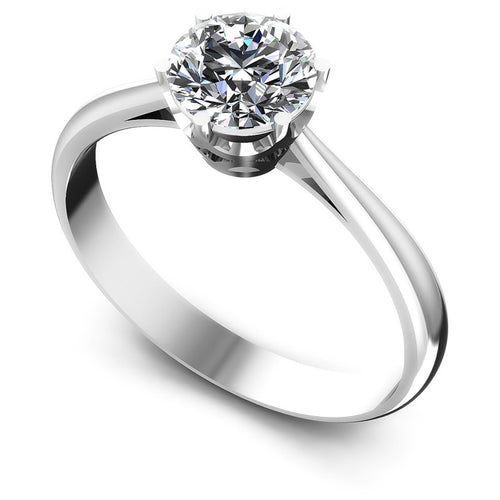 Round Diamonds 0.35CT Solitaire Ring in 14KT White Gold