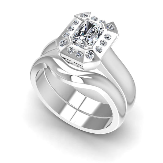 Bridal Sets 0.51-1.66CT Round & Radiant Cut Diamonds