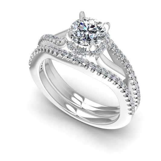 Bridal Sets 0.75-1.90CT Round Cut Diamonds