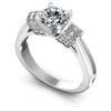 Round Diamonds 0.65CT Engagement Ring in 14KT White Gold
