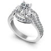 Round Diamonds 1.00CT Engagement Ring in 14KT White Gold