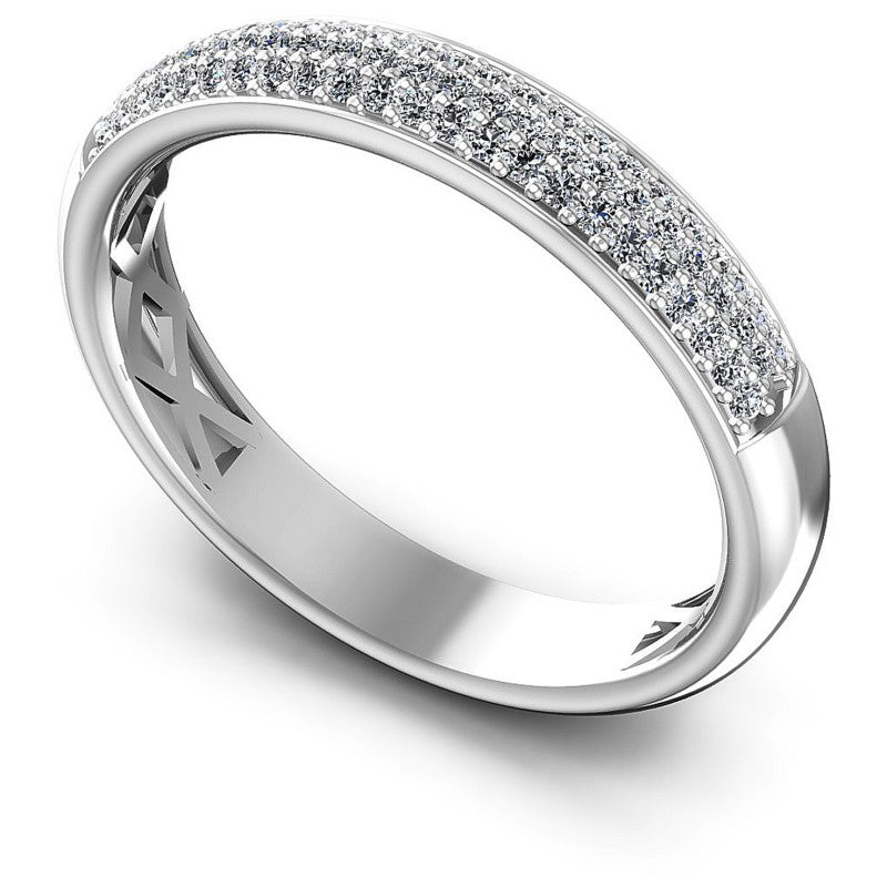 Round Diamonds 0.35CT Diamonds Wedding Band in 14KT White Gold
