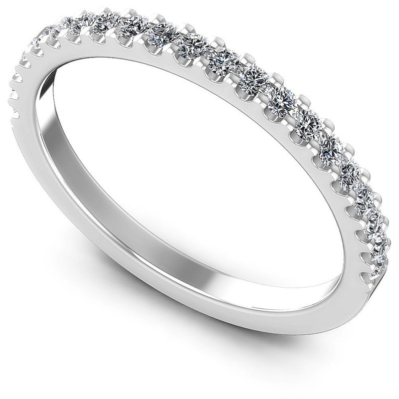 Round Diamonds 0.30CT Diamonds Wedding Band in 14KT White Gold